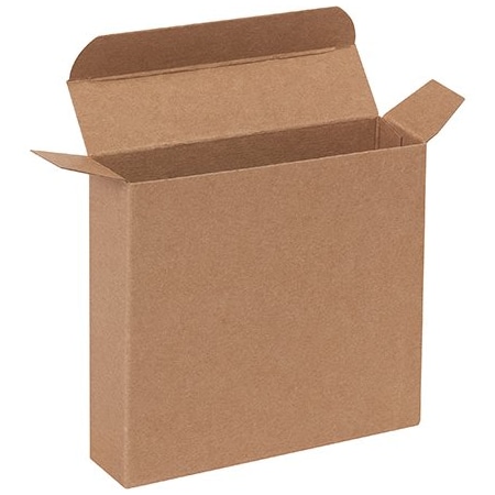 Bsc Preferred 4 13/16 x 1 1/4 x 4 13/16'' Kraft Reverse Tuck Folding Cartons, 250PK RTC44